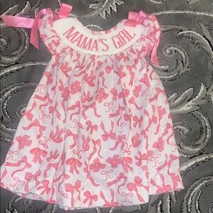 Pink Bow Kids Casual Dress